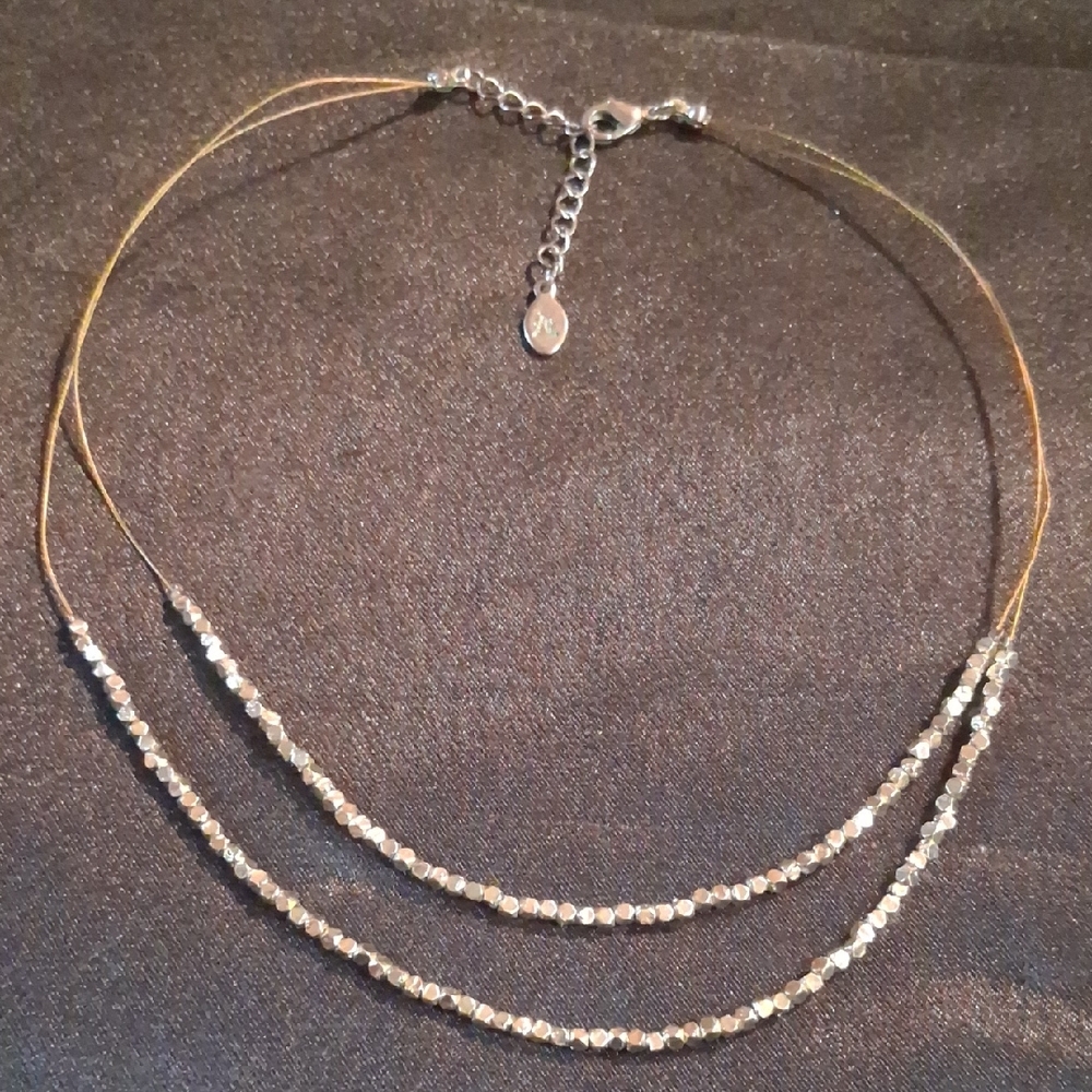 Accessorize Gold Double Strand Necklace